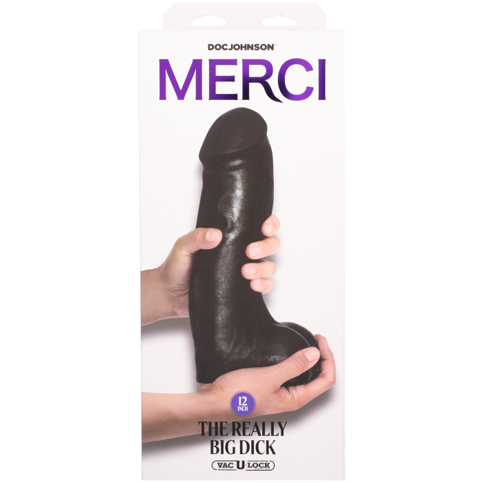 Merci - The Really Big Dick 12" - With XL Removable Vac-U-Lock Suction Cup - ULTRASKYN