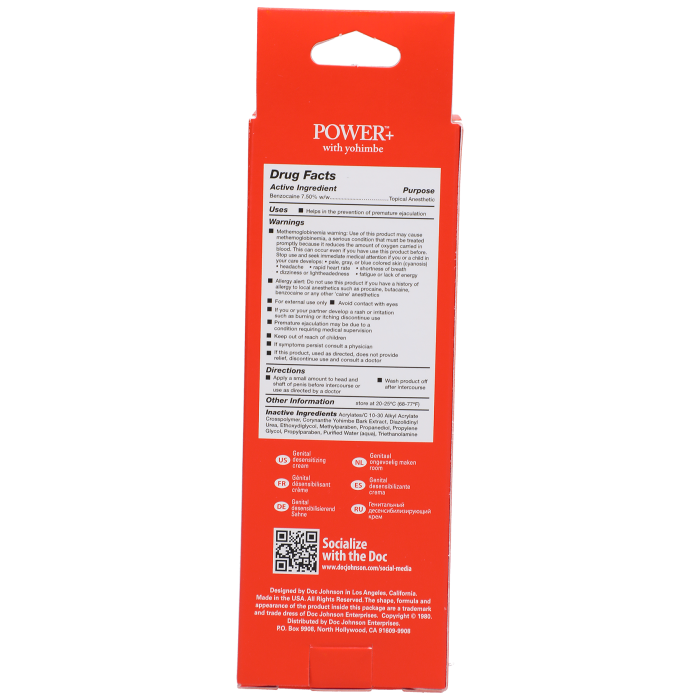Intimate Enhancements - Power+ with Yohimbe - Delay Cream