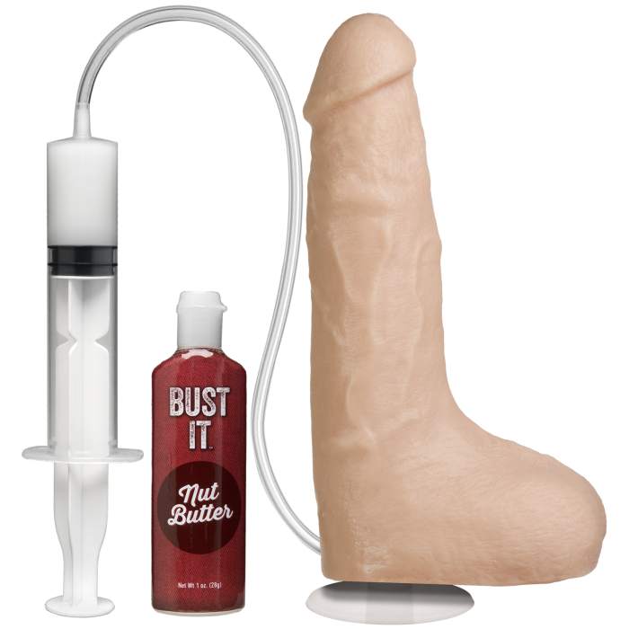 Bust It - Squirting Realistic Cock - With Removable Vac-U-Lock Suction Cup