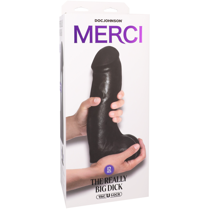 Merci - The Really Big Dick 12" - With XL Removable Vac-U-Lock Suction Cup - ULTRASKYN