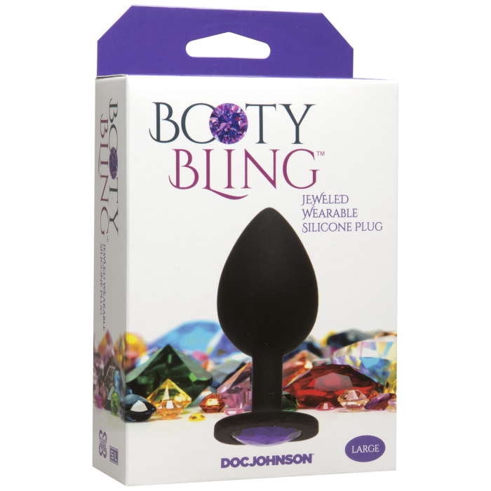 Booty Bling - Jeweled Wearable Silicone Plug - Large