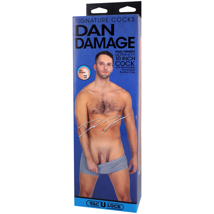 Signature Cocks - Dan Damage - 10 Inch ULTRASKYN Cock with Removable Vac-U-Lock Suction Cup