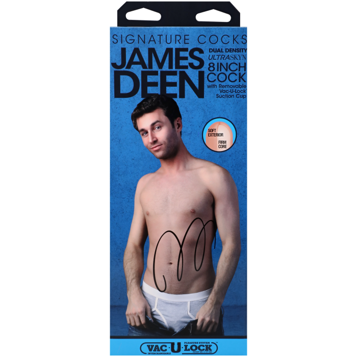 Signature Cocks - James Deen - 8 Inch ULTRASKYN Cock with Removable Vac-U-Lock Suction Cup