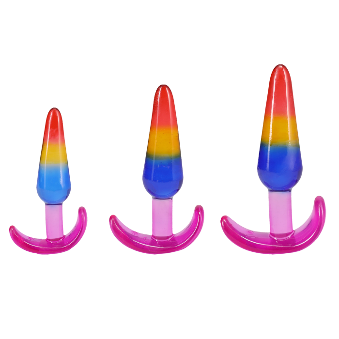 Crystal Jellies - Anal Trainer Set - Rainbow - S/M/L