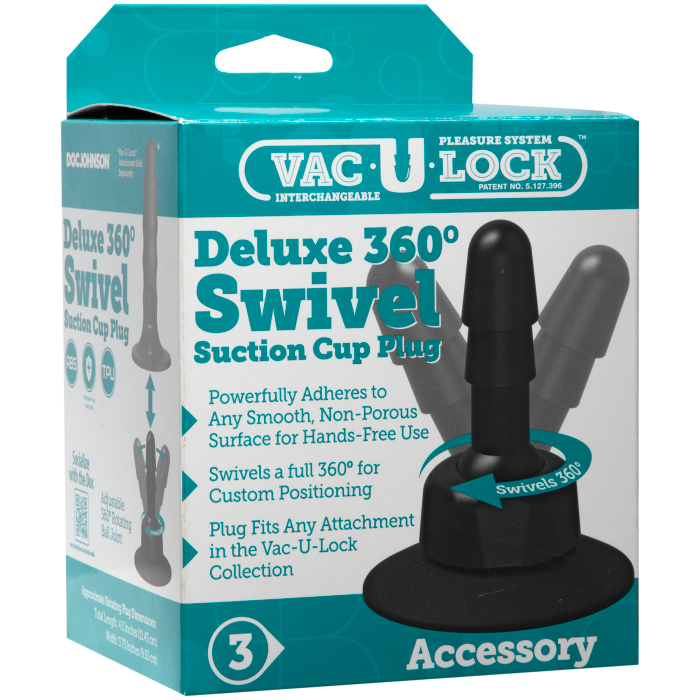 Vac-U-Lock - Deluxe 360° Swivel Suction Cup Plug