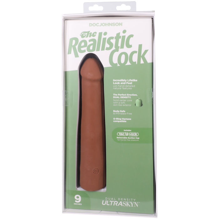 The Realistic Cock - With Removable Vac-U-Lock Suction Cup - ULTRASKYN - 9 Inch