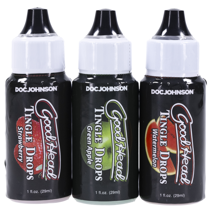 GoodHead - Tingle Drops - Wild Watermelon, Sour Green Apple, Salivating Strawberry - 3 Pack - 1 fl. oz.