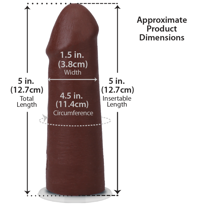 The Realistic Cock - With Removable Vac-U-Lock Suction Cup - ULTRASKYN - 5 Inch