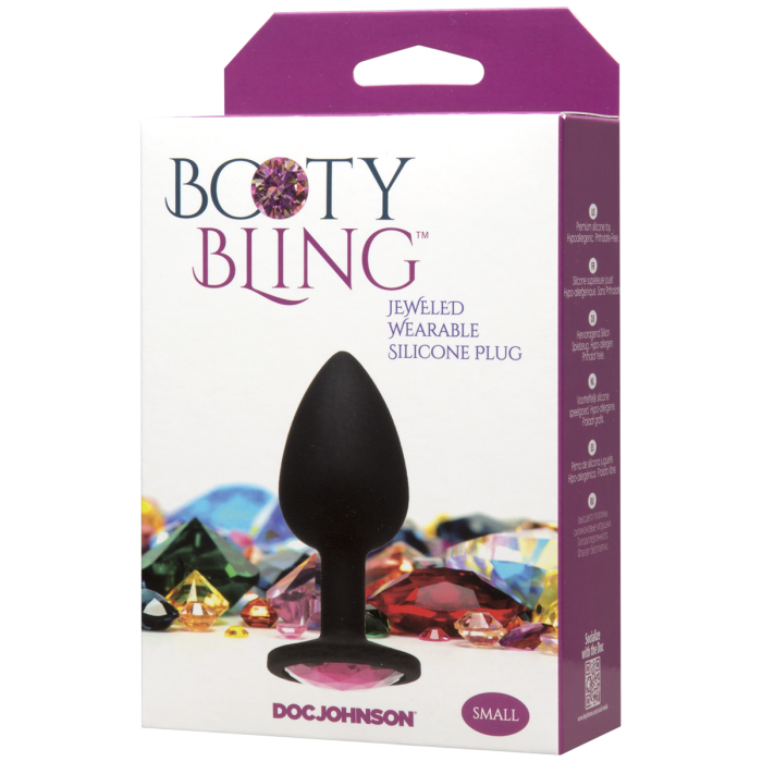 Booty Bling - Jeweled Wearable Silicone Plug - Small