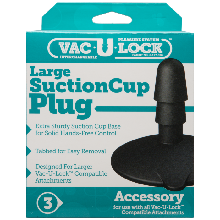 Vac-U-Lock - Large Black Suction Cup Plug