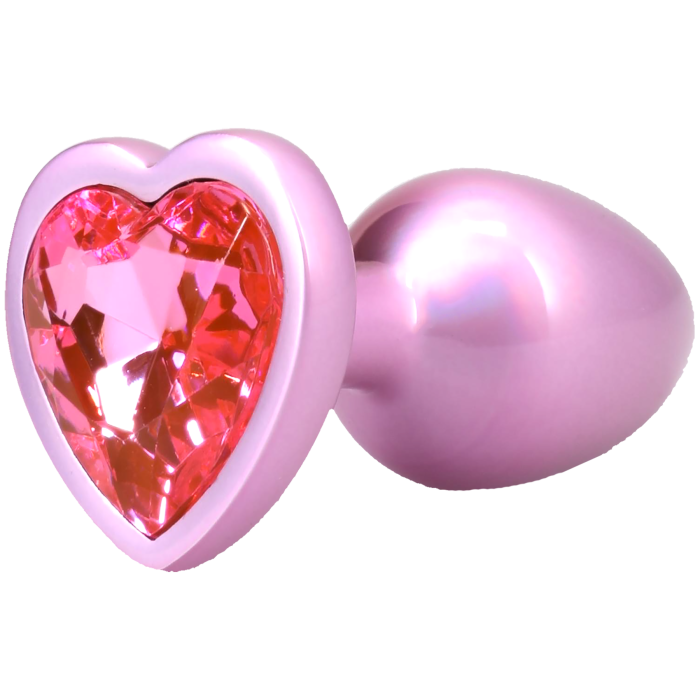 Booty Bling - Heart Diamond Jeweled Wearable Metal Plug - Small
