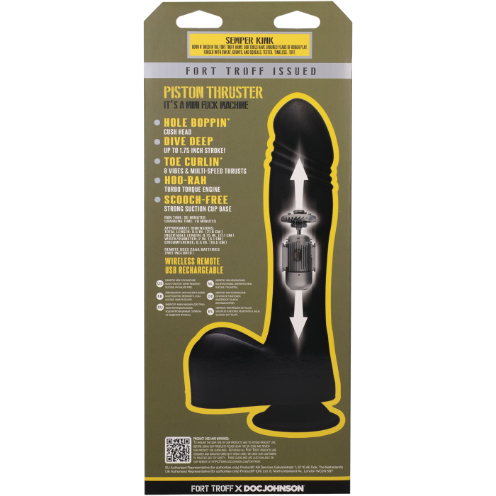 Fort Troff - Piston Thruster - Mini Fuck Machine - Rechargeable Silicone with Remote