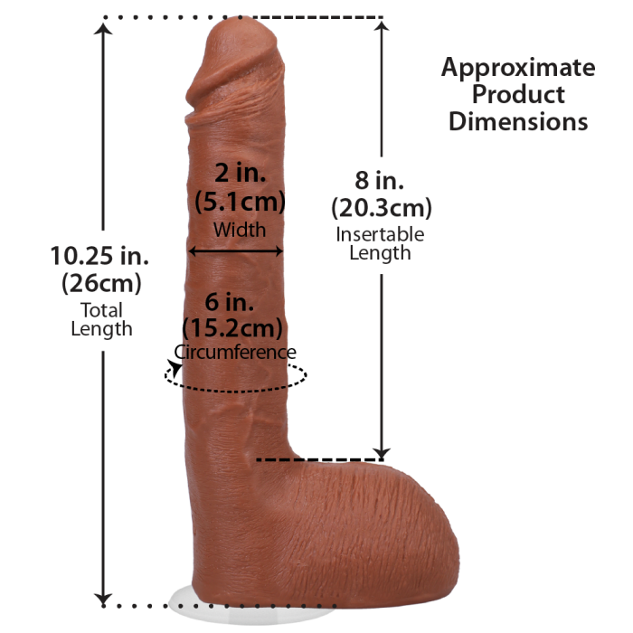 Signature Cocks - Ricky Johnson 10 Inch ULTRASKYN Cock with Removable Vac-U-Lock Suction Cup