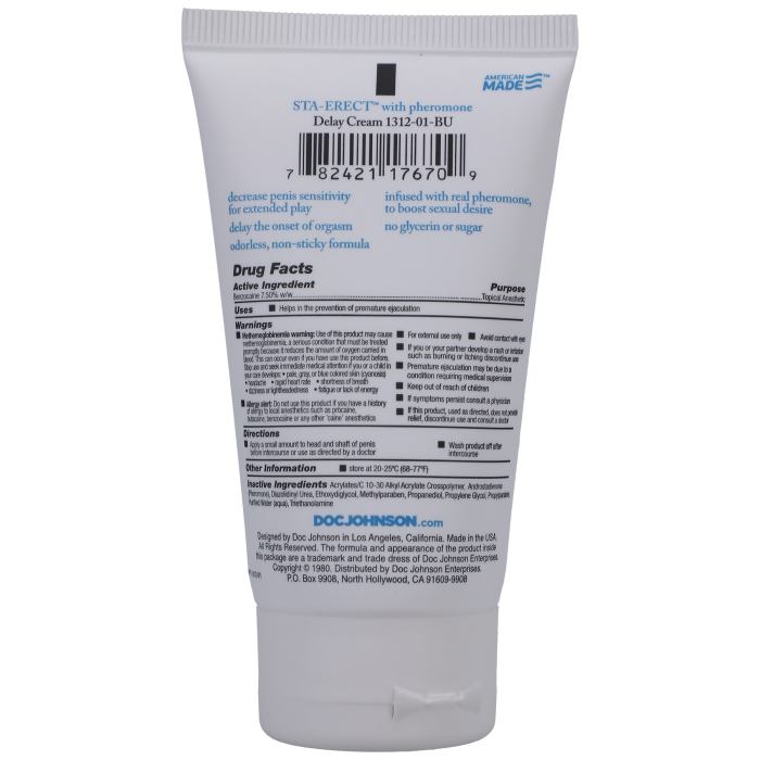 Intimate Enhancements - Sta-Erect with Pheromone - Delay Cream
