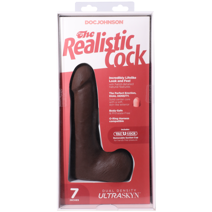 The Realistic Cock - With Removable Vac-U-Lock Suction Cup - ULTRASKYN - 7 Inch (with balls)