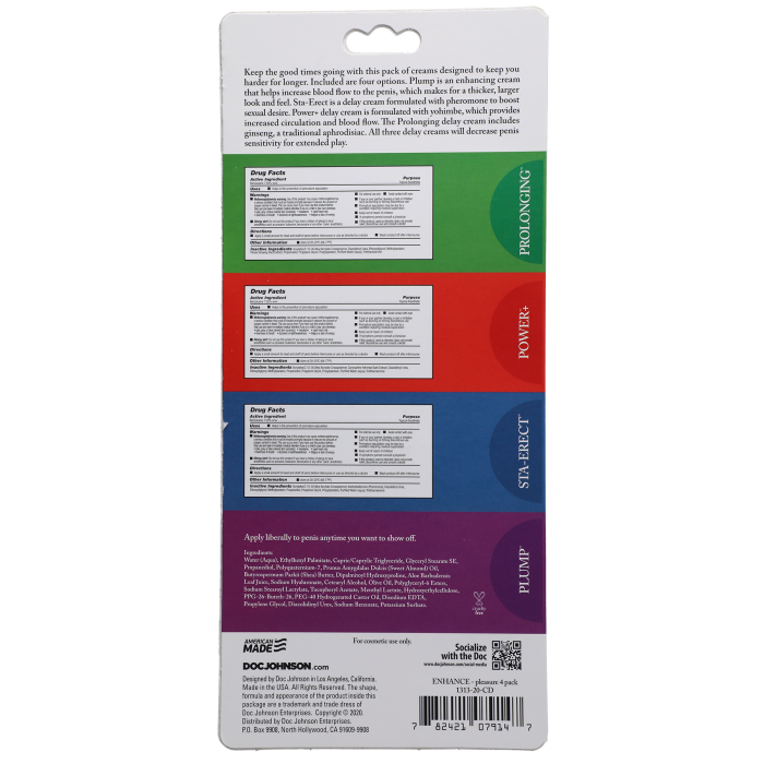 Intimate Enhancements - ENHANCE Pleasure - 4-Pack