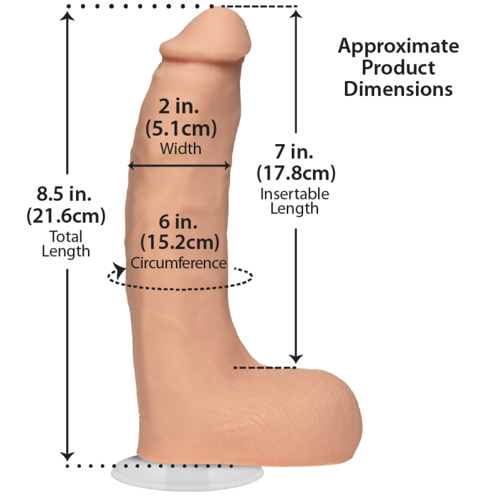Signature Cocks - Chad White - 8.5 Inch ULTRASKYN Cock with Removable Vac-U-Lock Suction Cup