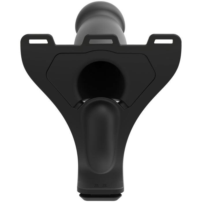Body Extensions - BE Naughty 4-Piece Set - Rechargeable Vibrating Silicone Harness with 7" Bulbed / 7.5" Slim / 8" Large Dong