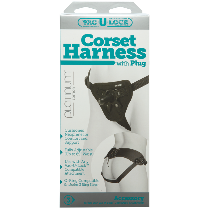Vac-U-Lock Platinum - Corset Harness - With Plug