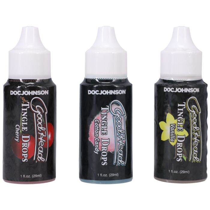 GoodHead - Tingle Drops - Sweet Cherry, Cotton Candy, French Vanilla - 3 Pack - 1 fl. oz.