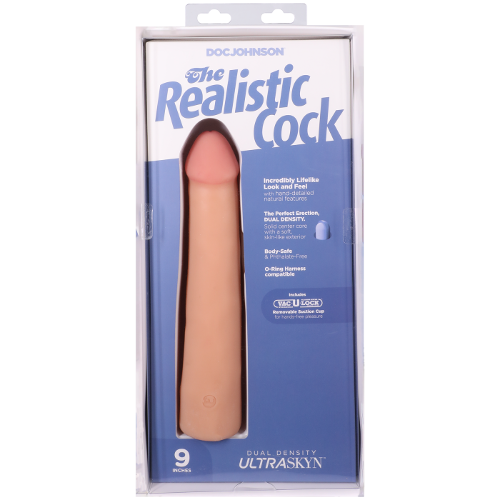 The Realistic Cock - With Removable Vac-U-Lock Suction Cup - ULTRASKYN - 9 Inch