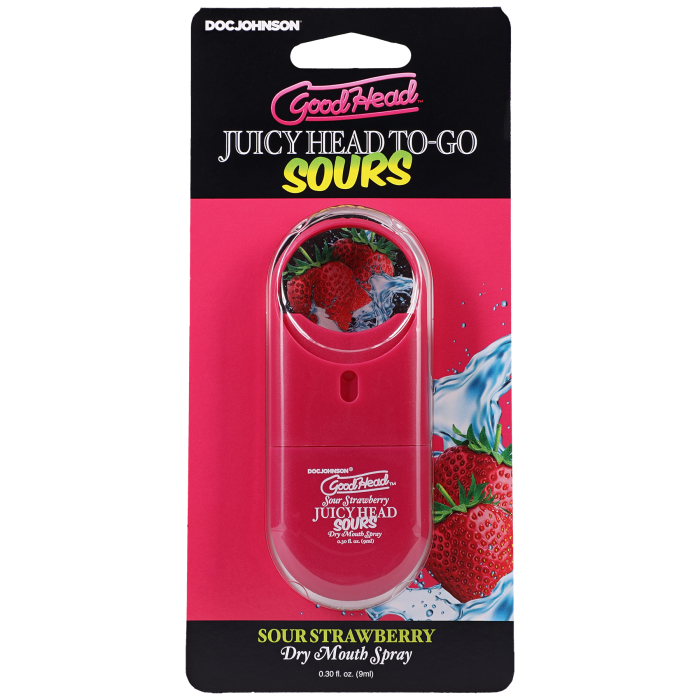 GoodHead - Juicy Head Dry Mouth Spray To-Go - Sour Strawberry - .30 fl. oz.