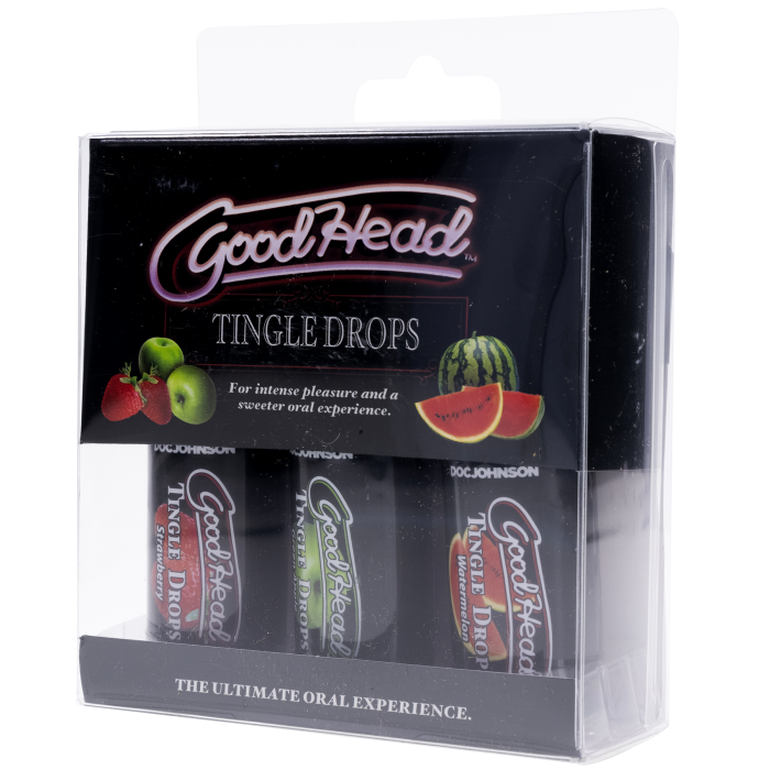 GoodHead - Tingle Drops - Wild Watermelon, Sour Green Apple, Salivating Strawberry - 3 Pack - 1 fl. oz.