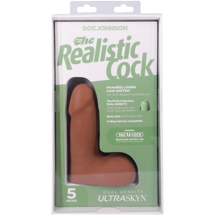 The Realistic Cock - With Removable Vac-U-Lock Suction Cup - ULTRASKYN - 5 Inch (with balls)