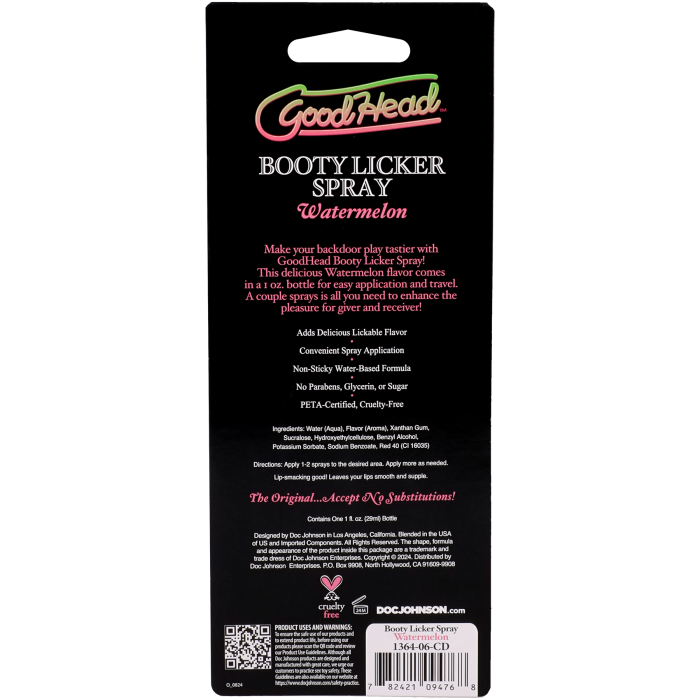 GoodHead - Booty Licker Spray - Watermelon - 1 fl. oz.