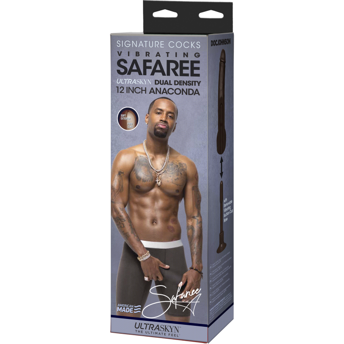 Signature Cocks - Safaree Samuels - Anaconda - Vibrating 12 Inch ULTRASKYN Cock