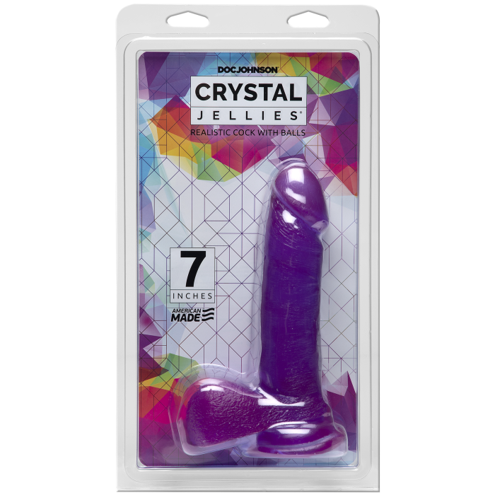 Crystal Jellies - 7 Inch Realistic Cock with Balls