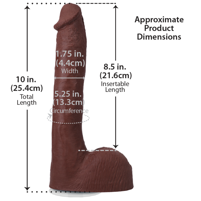 Signature Cocks - Pressure - 10 Inch ULTRASKYN Cock with Removable Vac-U-Lock Suction Cup
