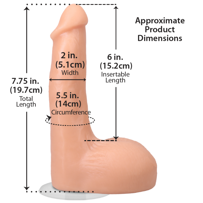 Signature Cocks - The Flesh Mechanic - 7.5 Inch ULTRASKYN Cock with Removable Vac-U-Lock Suction Cup