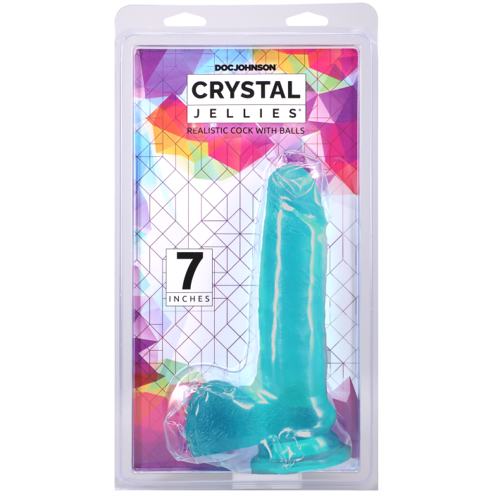 Crystal Jellies - 7 Inch Realistic Cock with Balls