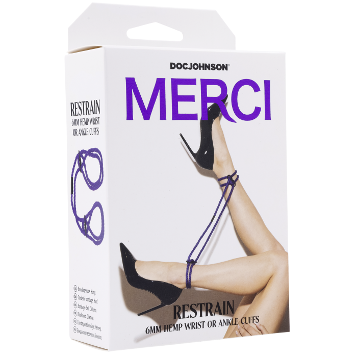 Merci - Restrain - 6mm Hemp Wrist or Ankle Cuffs
