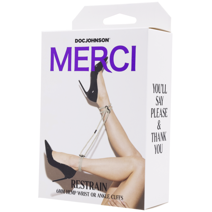 Merci - Restrain - 6mm Hemp Wrist or Ankle Cuffs