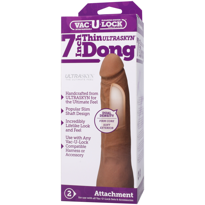 Vac-U-Lock - 7 Inch Thin ULTRASKYN Dong