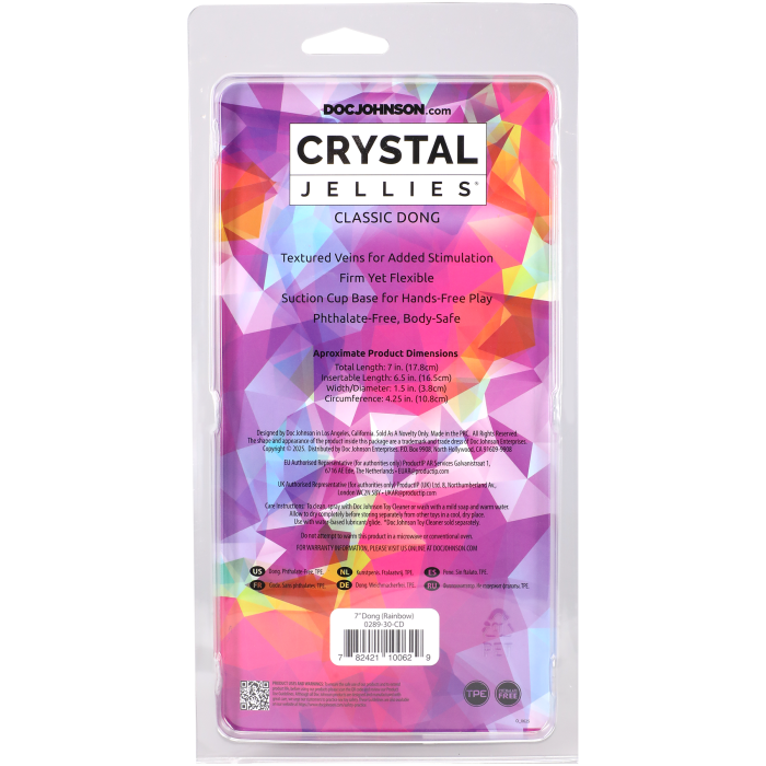 Crystal Jellies - 7 Inch Dong - Rainbow
