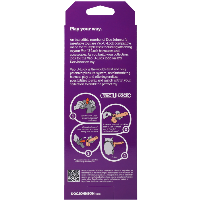 Vac-U-Lock - 7 Inch Thin ULTRASKYN Dong