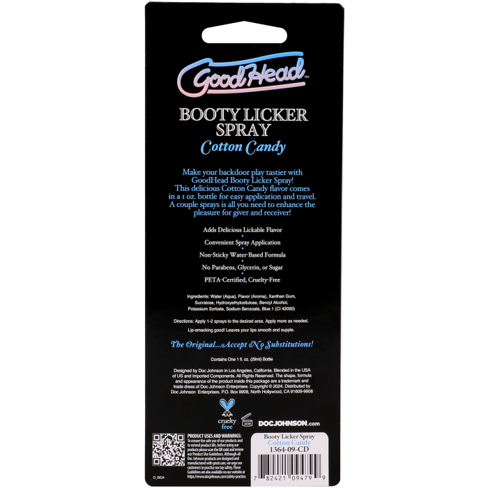 GoodHead - Booty Licker Spray - Cotton Candy - 1 fl. oz.