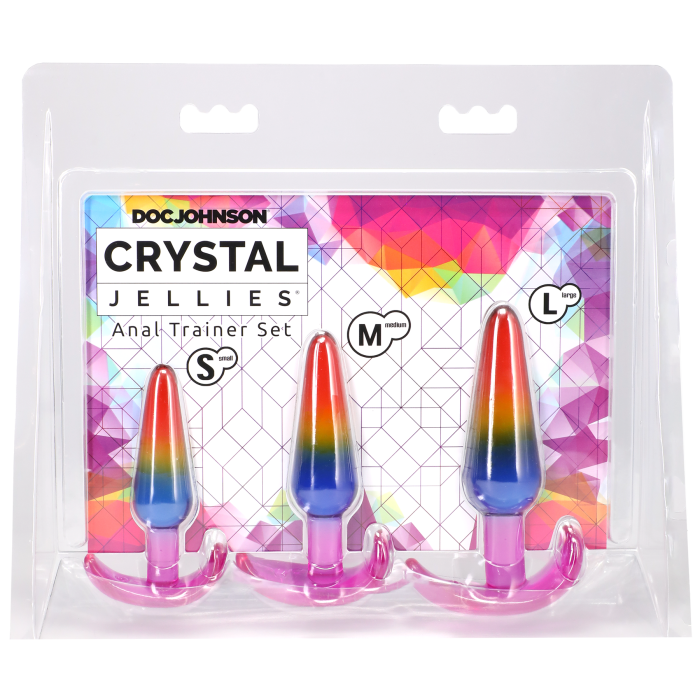 Crystal Jellies - Anal Trainer Set - Rainbow - S/M/L