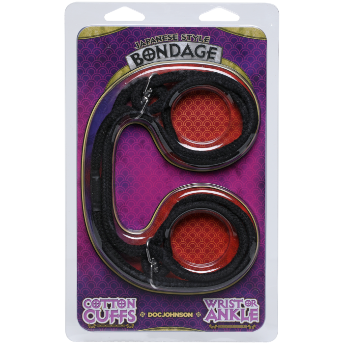 Japanese Style Bondage - 100% Cotton Wrist or Ankle Cuffs