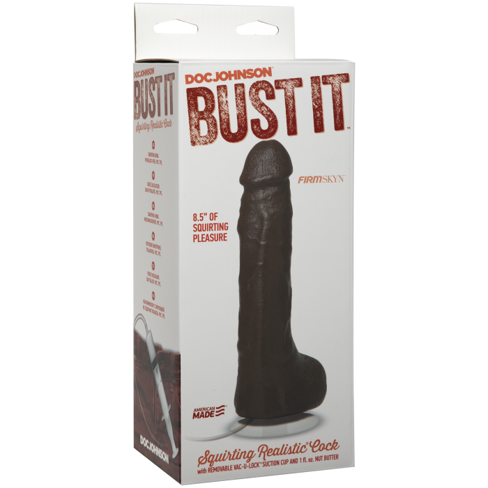 Bust It - Squirting Realistic Cock - With Removable Vac-U-Lock Suction Cup